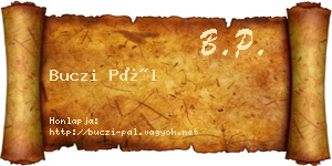 Buczi Pál névjegykártya