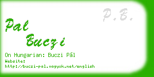 pal buczi business card